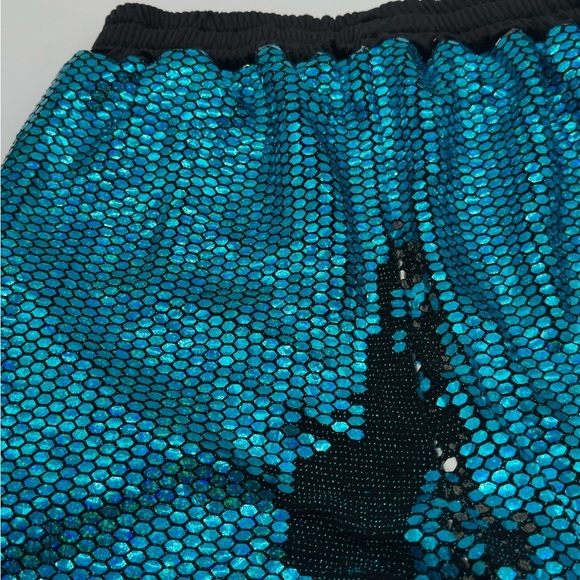 Shiny Sequin Sparkly Shorts for Men Straight Leg Partywear Rave Party Size M - Picture 10 of 13